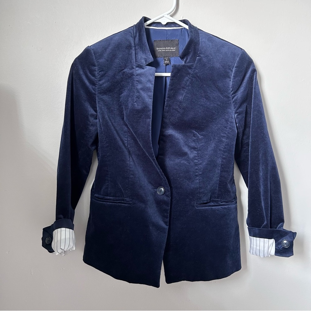 Banana Republic Long & Lean Blazer in Midnight Blue - Women’s 0 Petite
